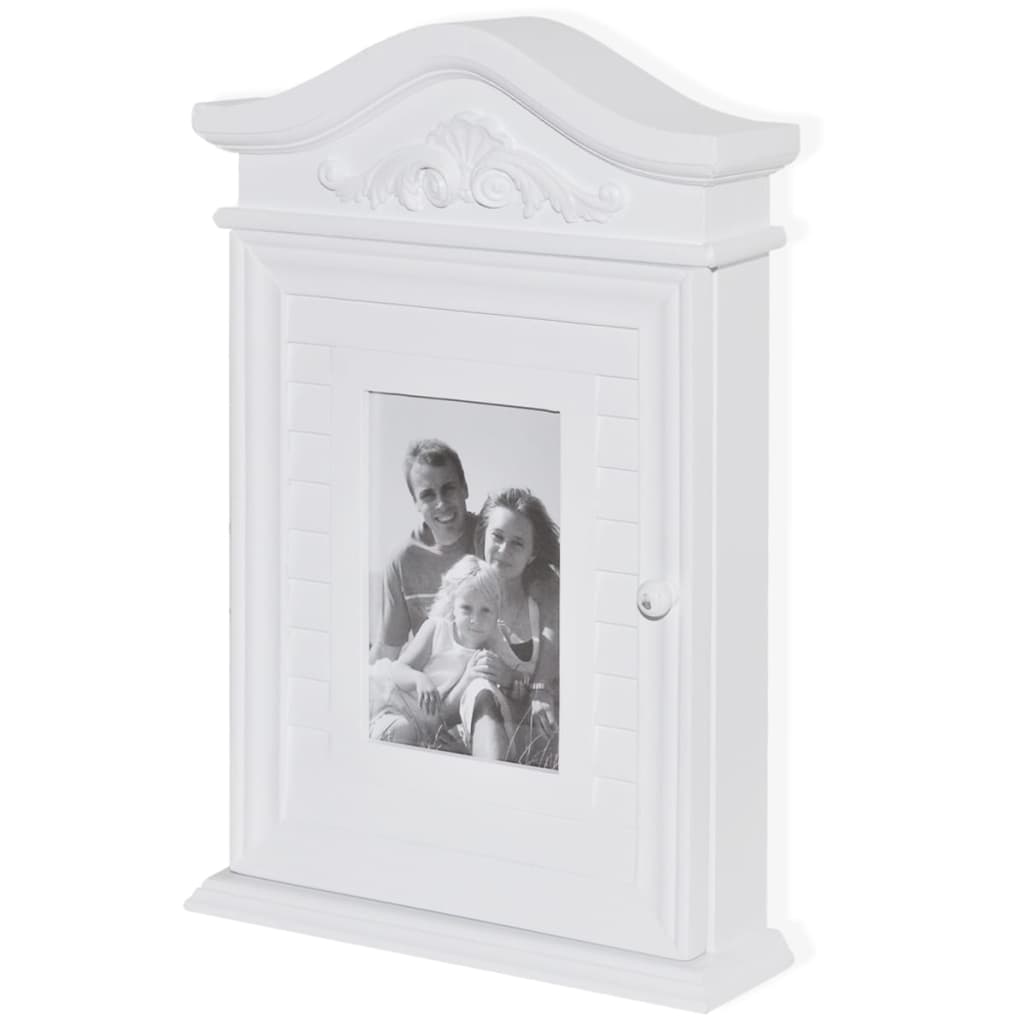 Armoire à clés avec cadre photo Blanc - XIOS