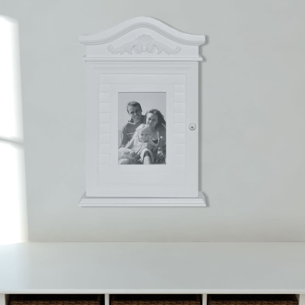Armoire à clés avec cadre photo Blanc - XIOS