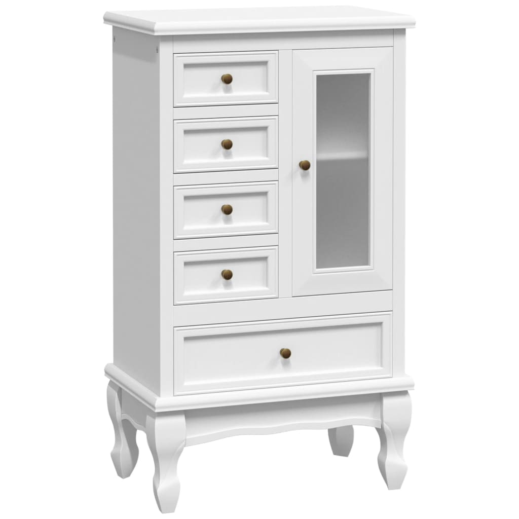Armoire avec 5 tiroirs et 2 étagères Blanc - XIOS