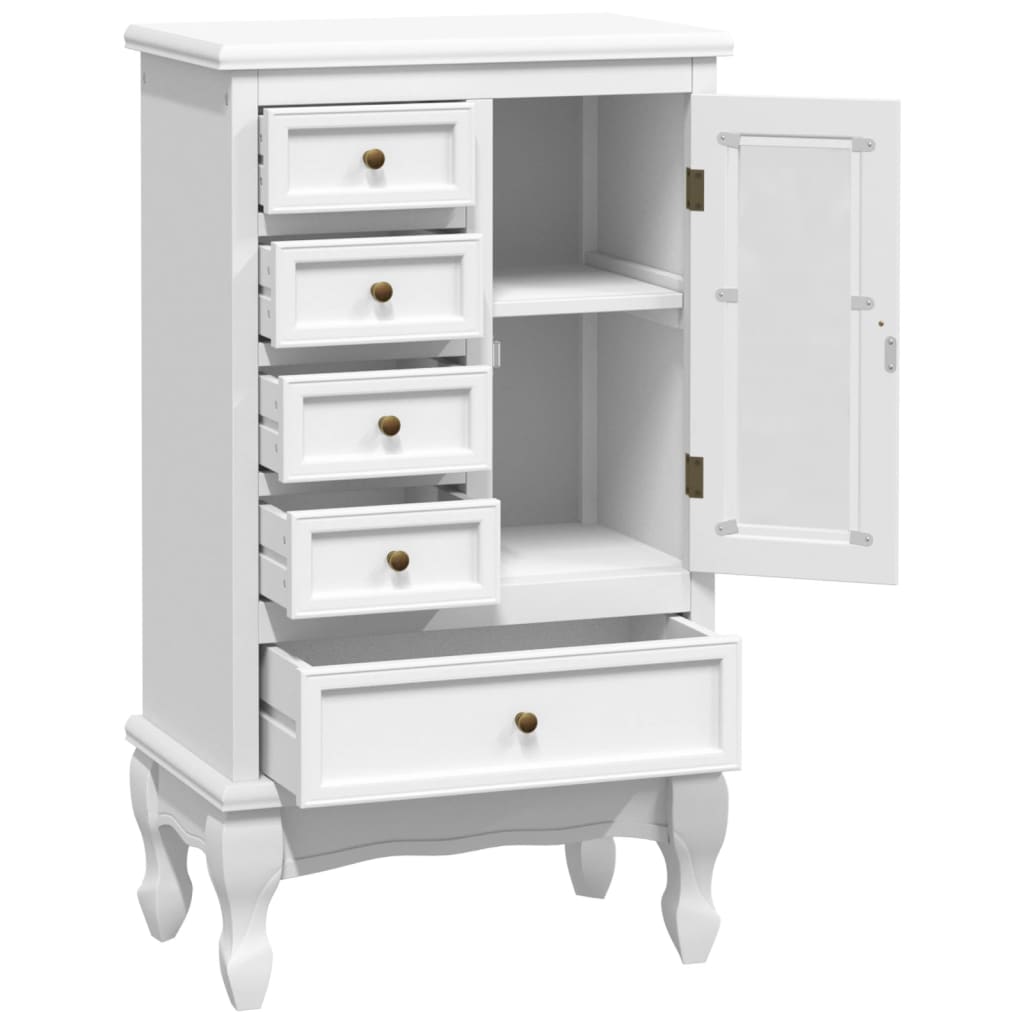 Armoire avec 5 tiroirs et 2 étagères Blanc - XIOS