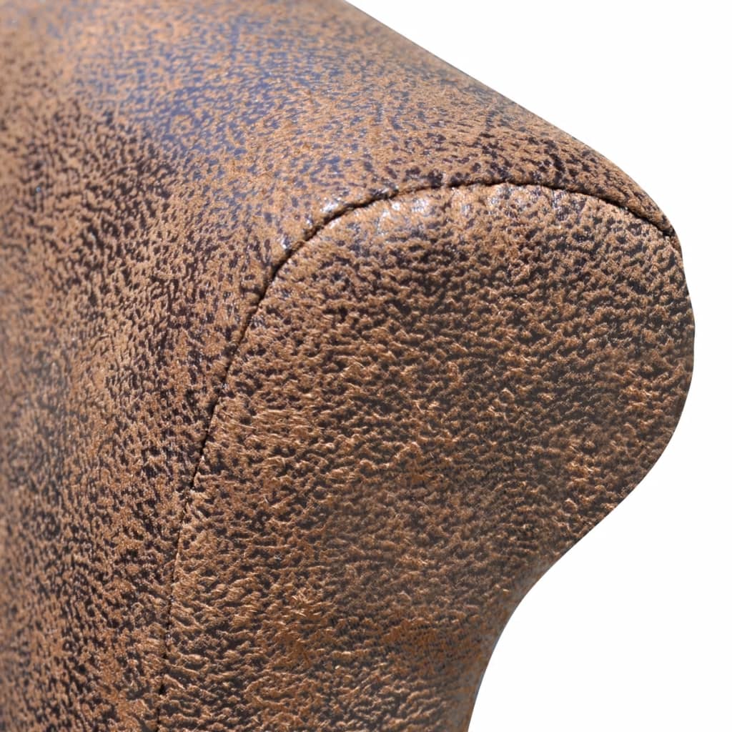 Chaises à manger lot de 4 marron similicuir - XIOS