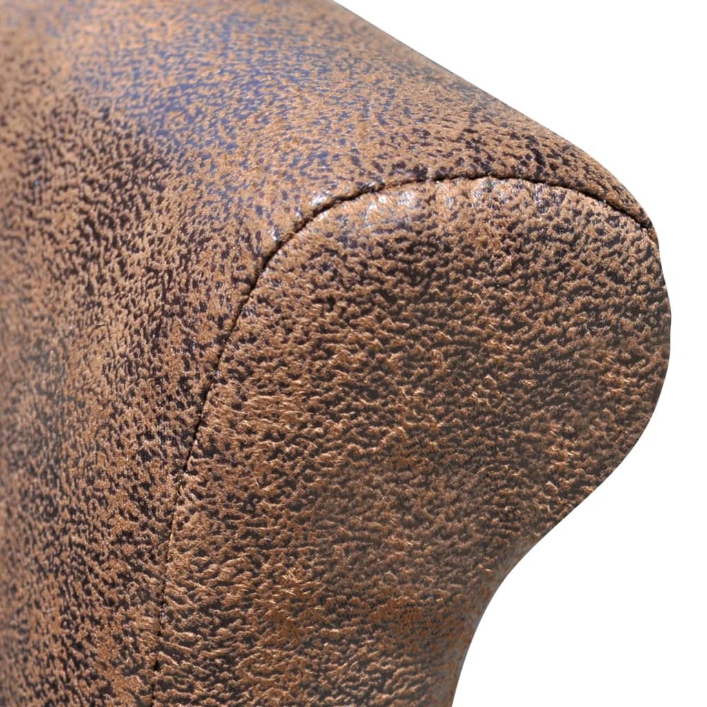 Chaises à manger lot de 6 marron similicuir - XIOS