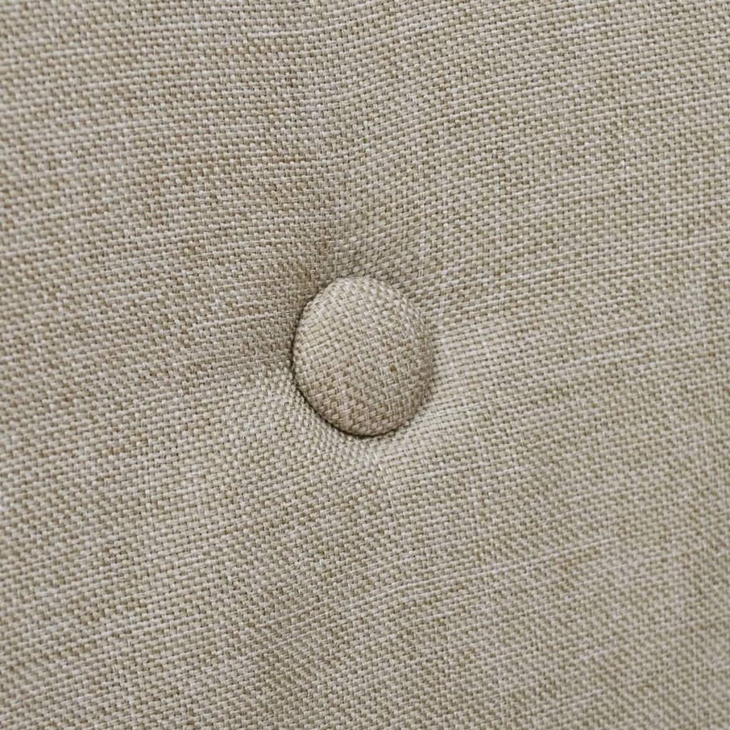 Chaises à manger lot de 4 beige tissu et chêne massif - XIOS