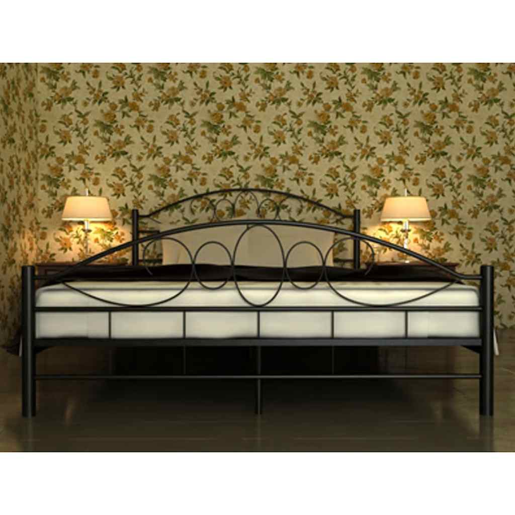 Lit avec matelas Noir Métal 180 x 200 cm - XIOS