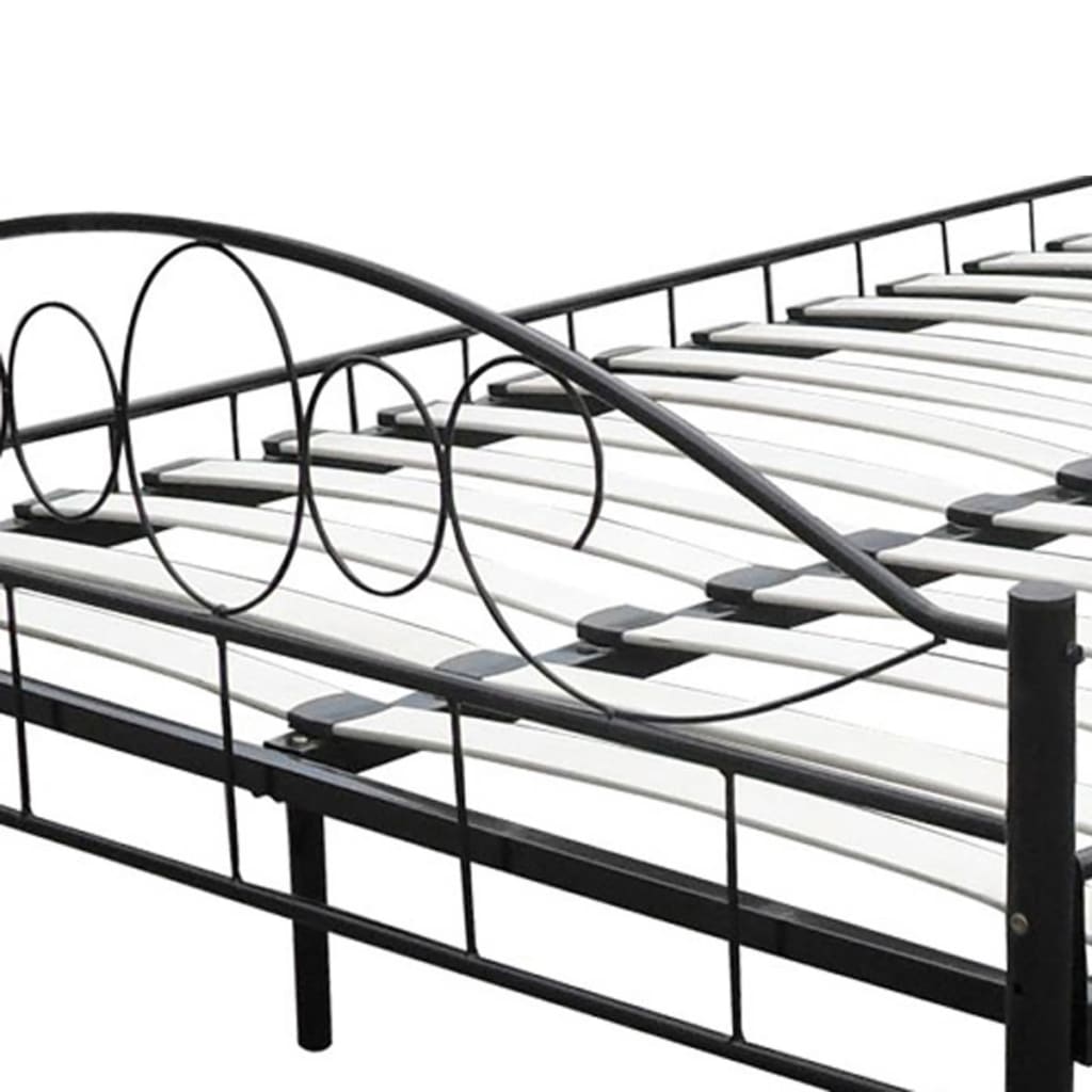 Lit avec matelas Noir Métal 180 x 200 cm - XIOS