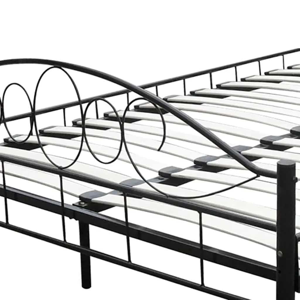 Lit avec matelas Noir Métal 180 x 200 cm - XIOS