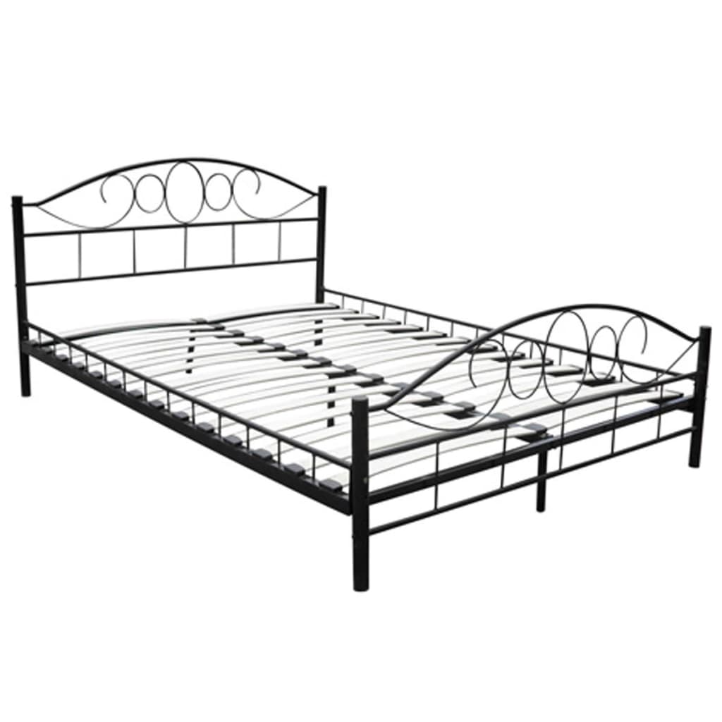 Lit avec matelas Noir Métal 180 x 200 cm - XIOS