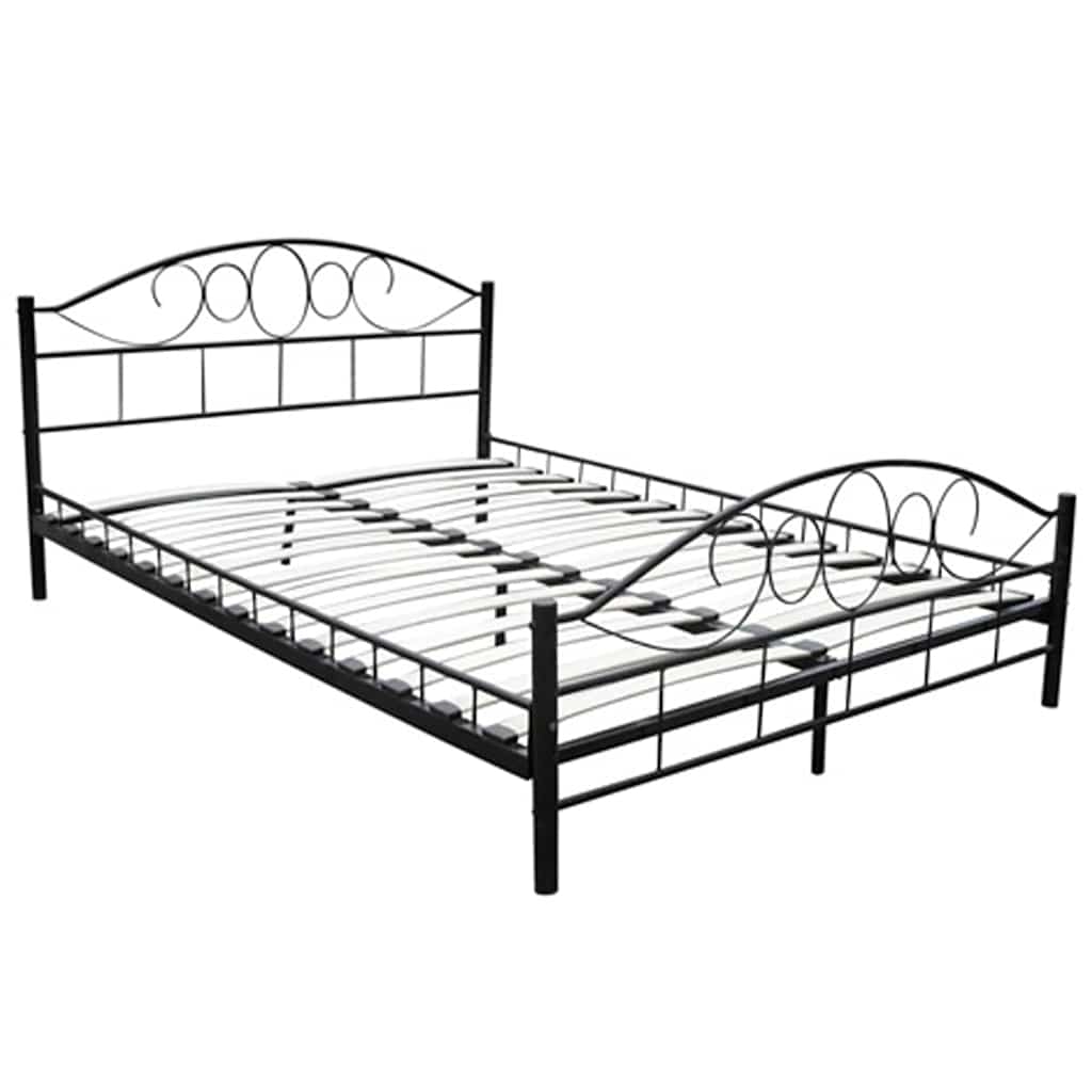 Lit avec matelas Noir Métal 180 x 200 cm - XIOS