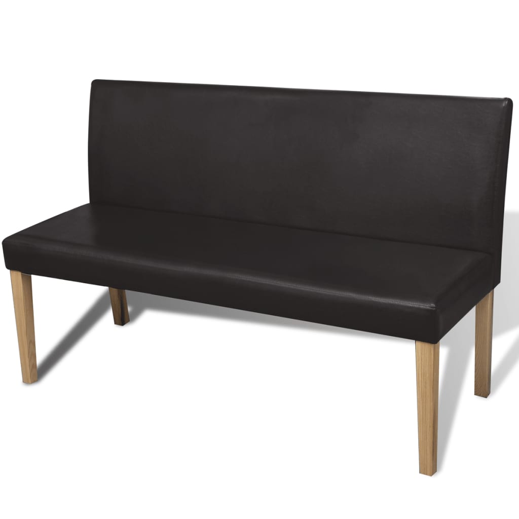 Banc 139,5 cm Marron foncé Similicuir - XIOS