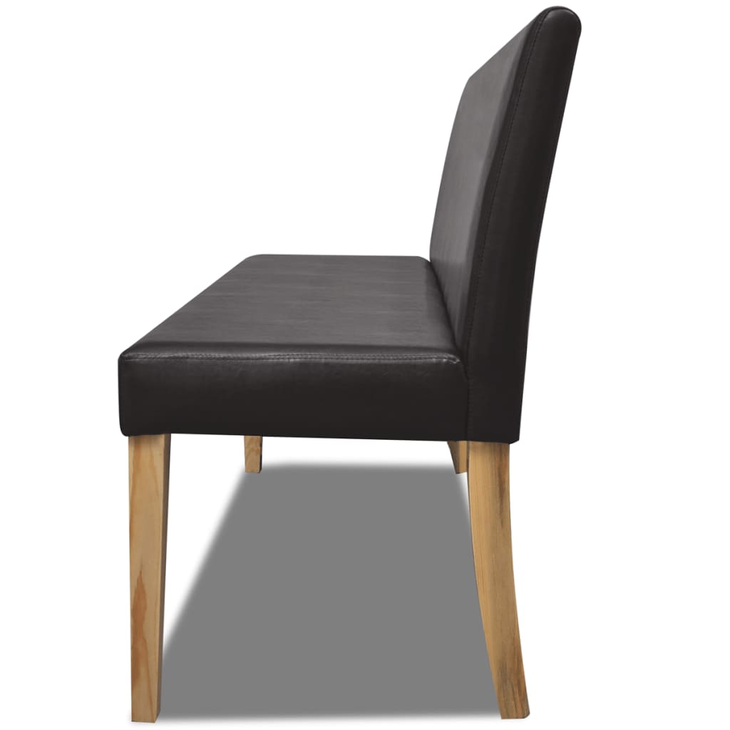 Banc 139,5 cm Marron foncé Similicuir - XIOS