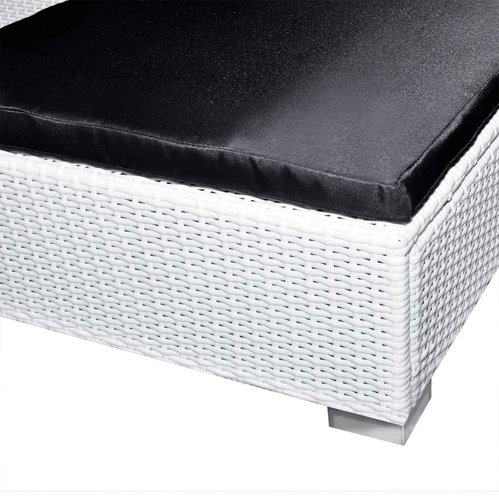 Salon de jardin 8 pcs avec coussins Résine tressée Blanc - XIOS