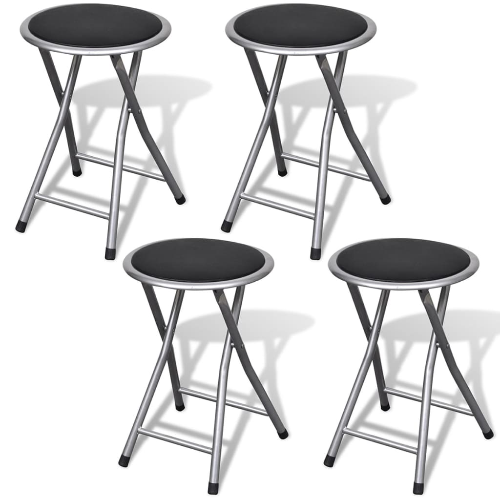 Tabourets de pliables lot de 4 similicuir - XIOS