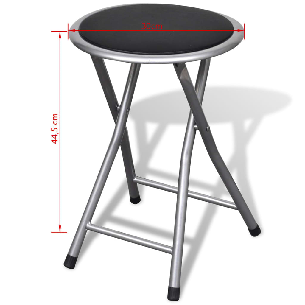 Tabourets de pliables lot de 4 similicuir - XIOS