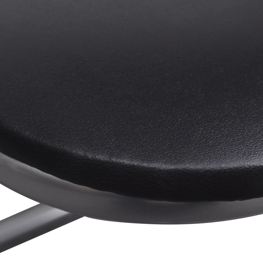 Chaises à manger pliables lot de 6 noir similicuir et acier - XIOS