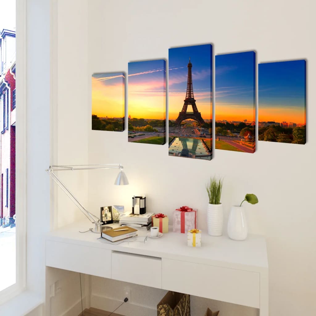 Set de toiles murales imprimées Tour Eiffel 200 x 100 cm - XIOS