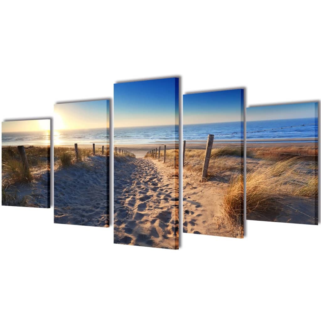 Set de toiles murales imprimées Plage de sable 200 x 100 cm - XIOS