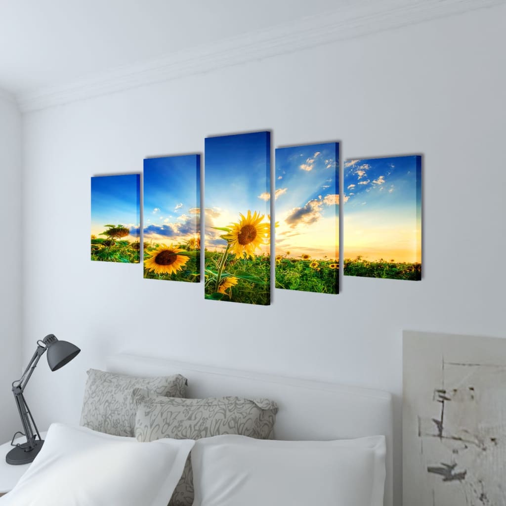 Set de toiles murales imprimées Tournesols 200 x 100 cm - XIOS