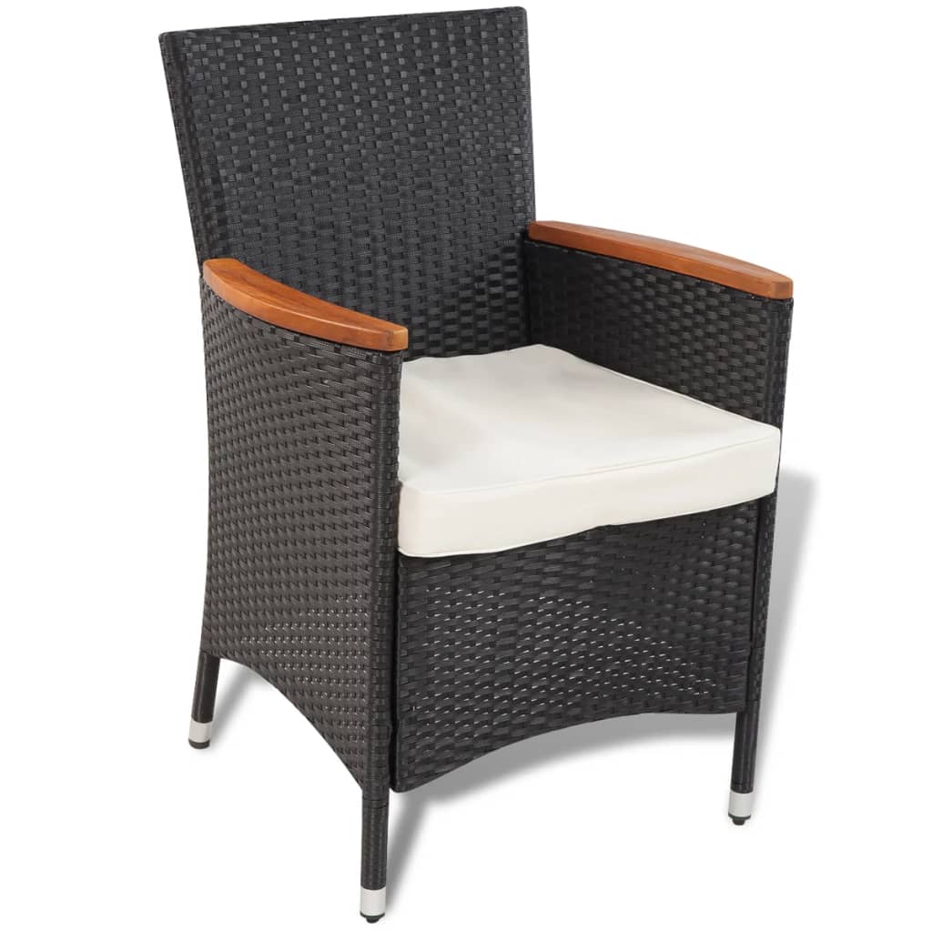 Ensemble à manger d'extérieur 5pcs avec coussins Résine tressée - XIOS