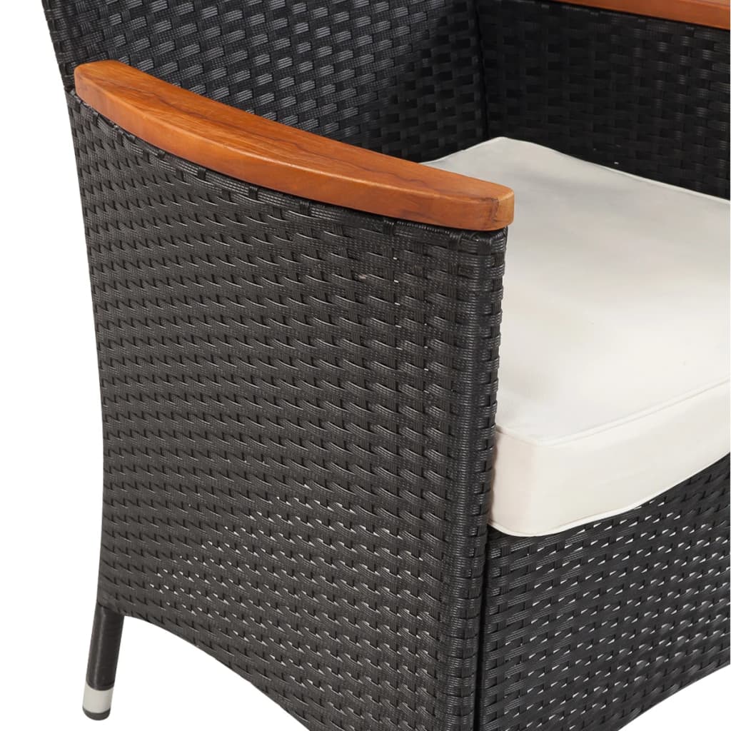 Ensemble à manger d'extérieur 5pcs avec coussins Résine tressée - XIOS
