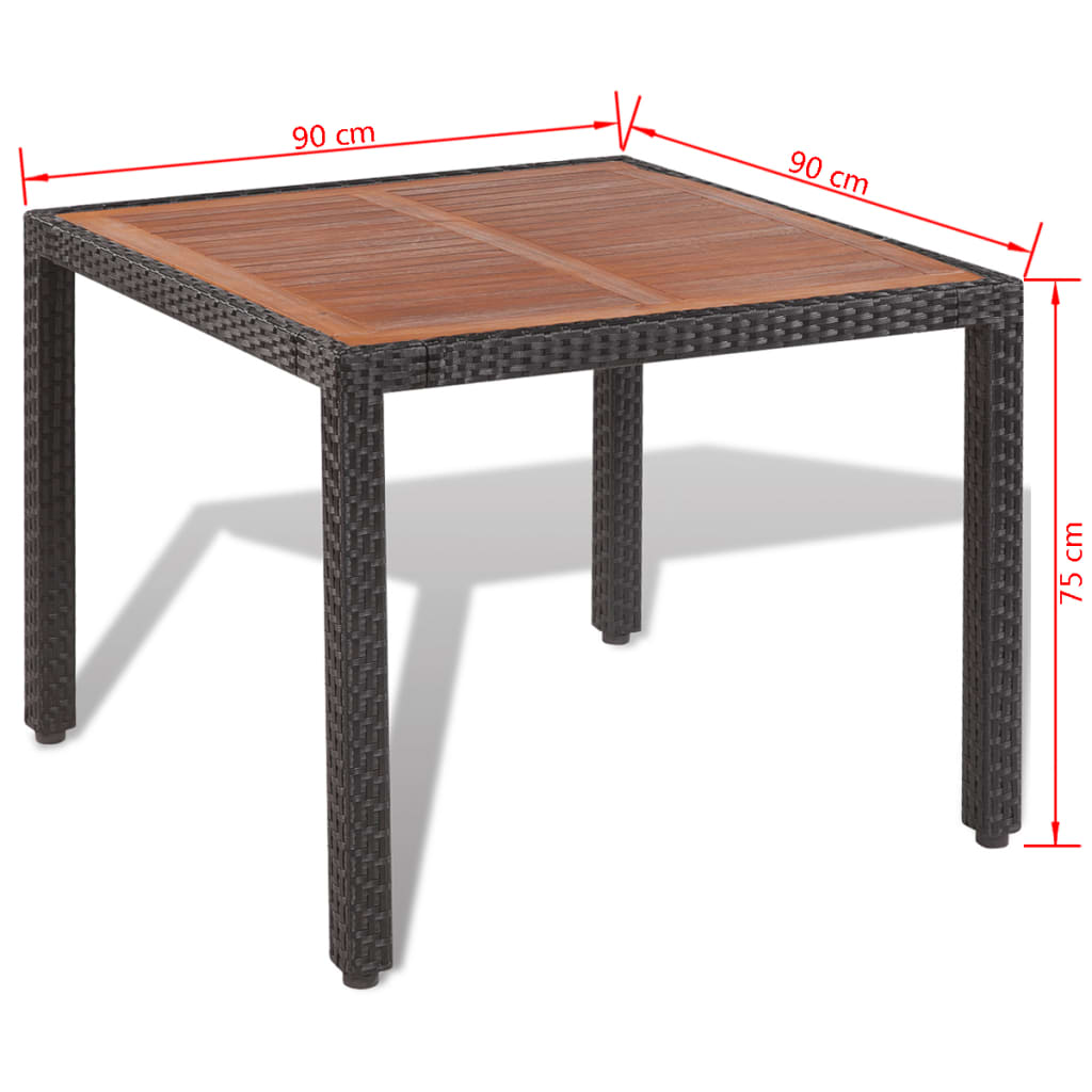 Ensemble à manger d'extérieur 5pcs avec coussins Résine tressée - XIOS