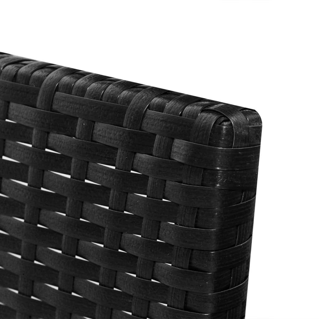 Salon de jardin 3 pcs avec coussins Résine tressée Noir - XIOS