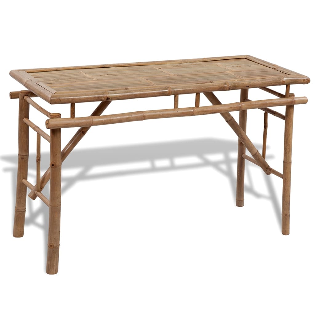 Table de brasserie avec 2 bancs 100 cm Bambou - XIOS