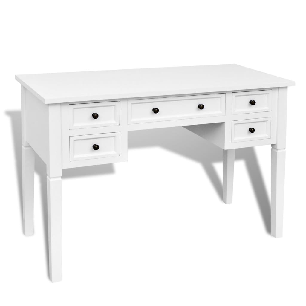 Bureau blanc à 5 tiroirs - XIOS