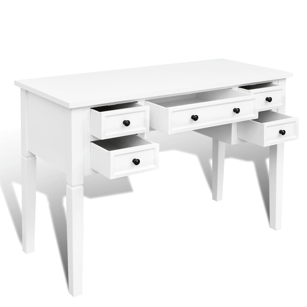 Bureau blanc à 5 tiroirs - XIOS