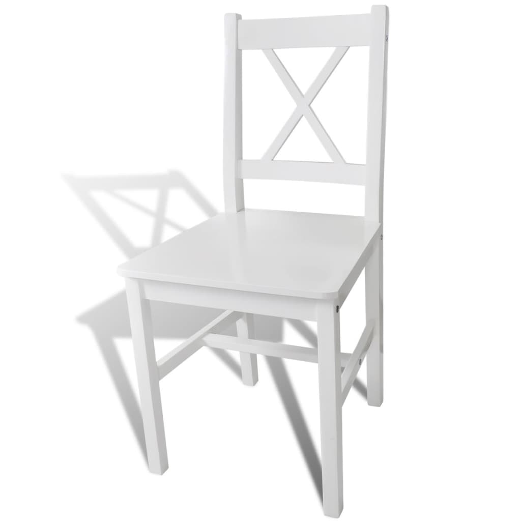 Chaises à manger lot de 6 blanc pinède - XIOS