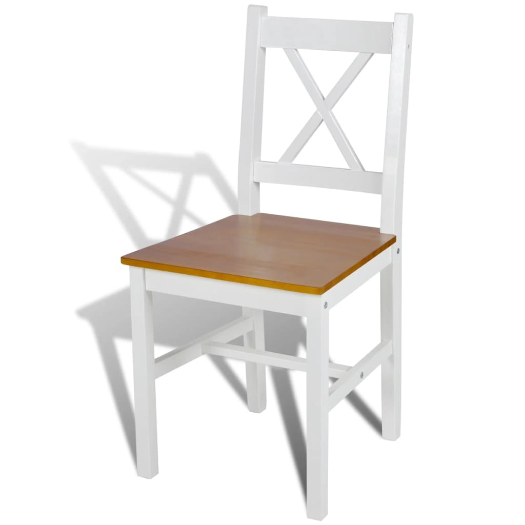 Chaises à manger lot de 6 blanc pinède - XIOS