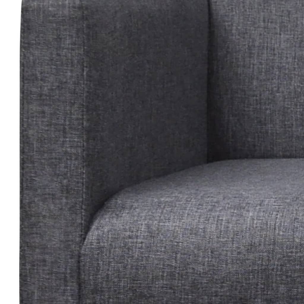 Banc avec coussin rembourré tissu hévéa gris foncé - XIOS