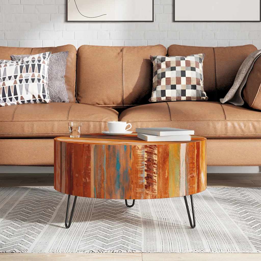 Table basse ronde Bois massif de récupération - XIOS