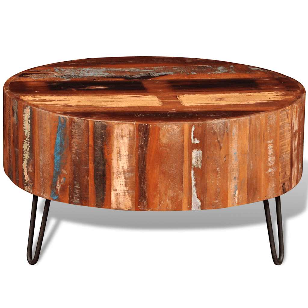 Table basse ronde Bois massif de récupération - XIOS