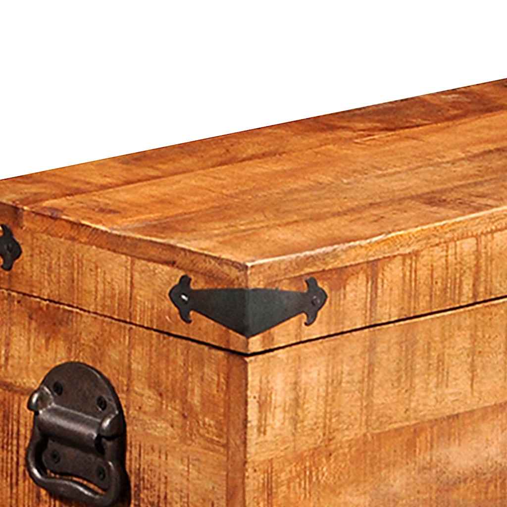 Coffre de rangement 2 pcs Bois de manguier brut - XIOS