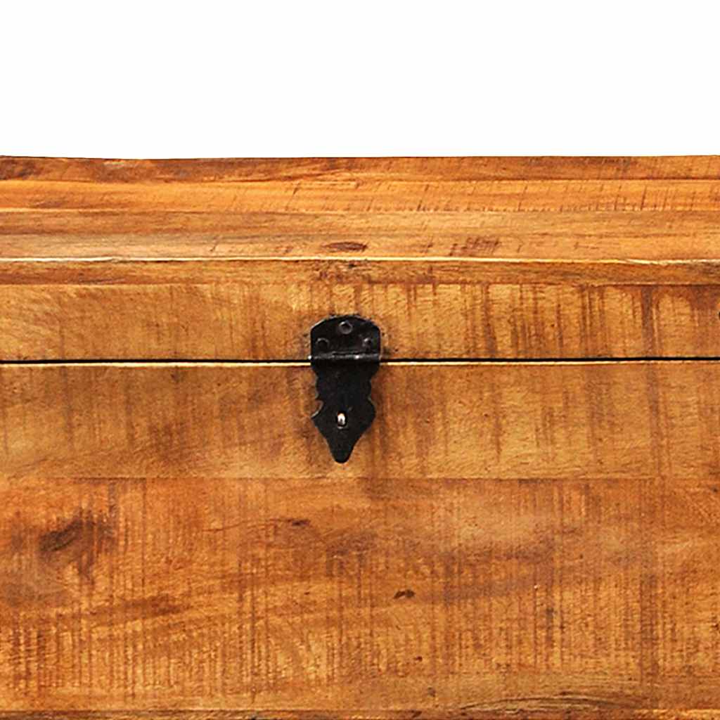 Coffre de rangement 2 pcs Bois de manguier brut - XIOS