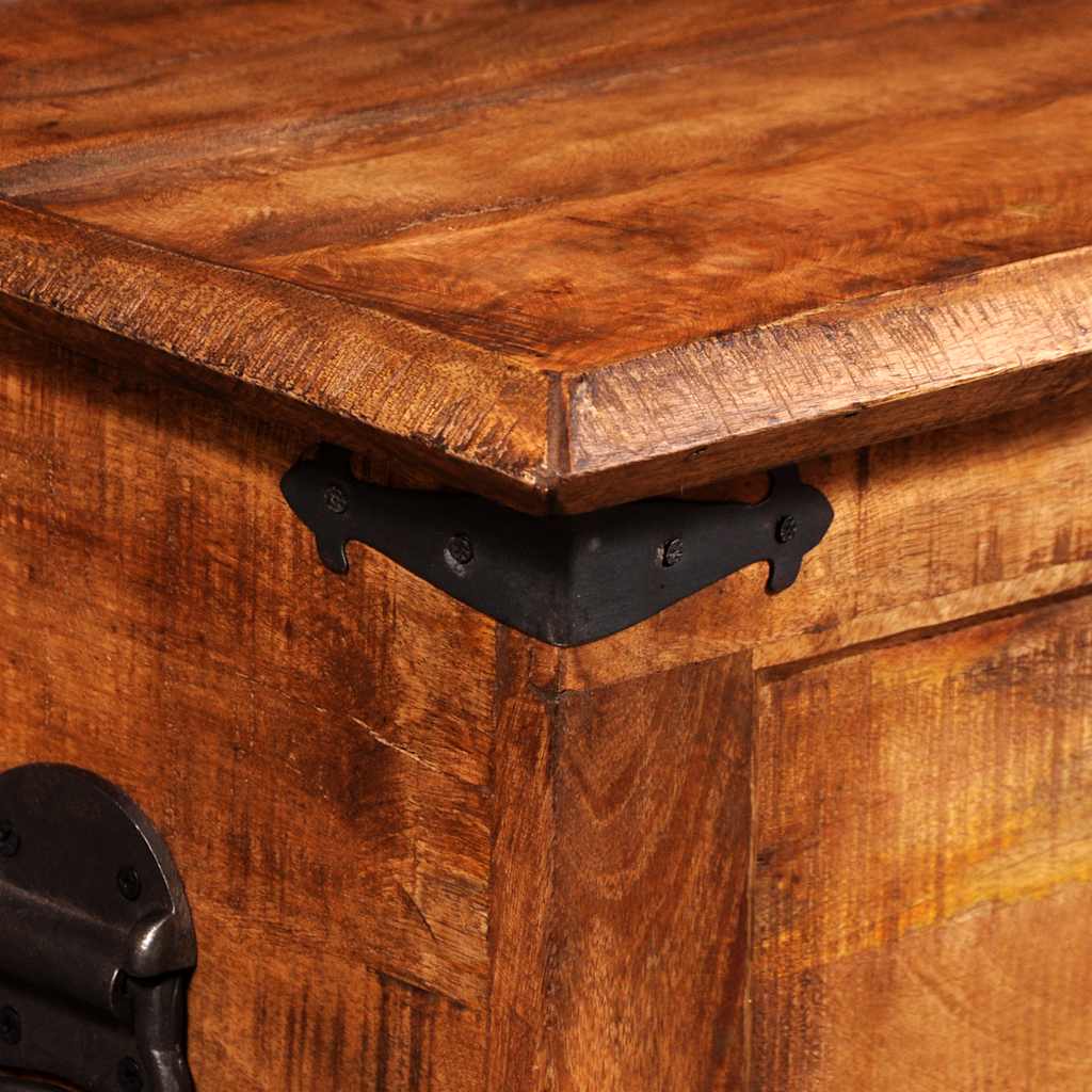 Coffre de rangement Bois de manguier brut - XIOS