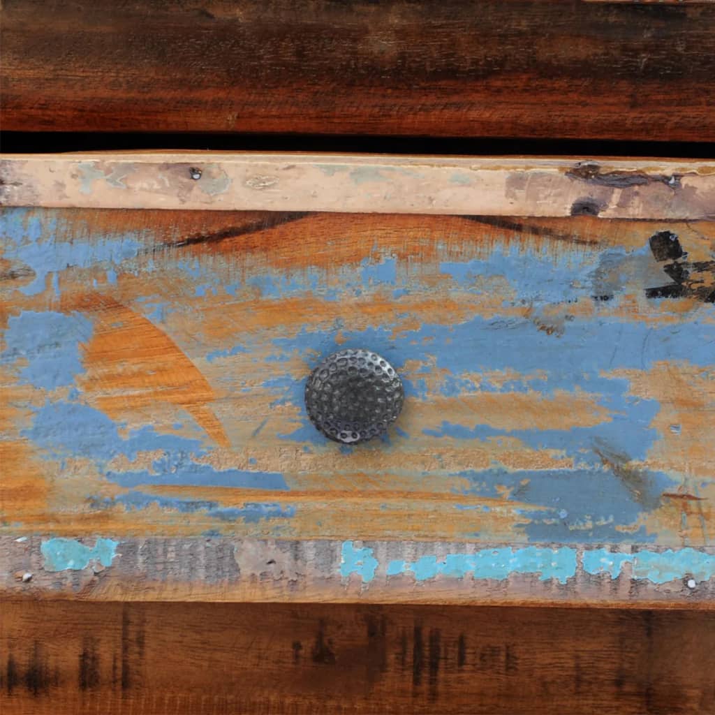 Table de chevet avec 2 tiroirs Bois massif recyclé - XIOS