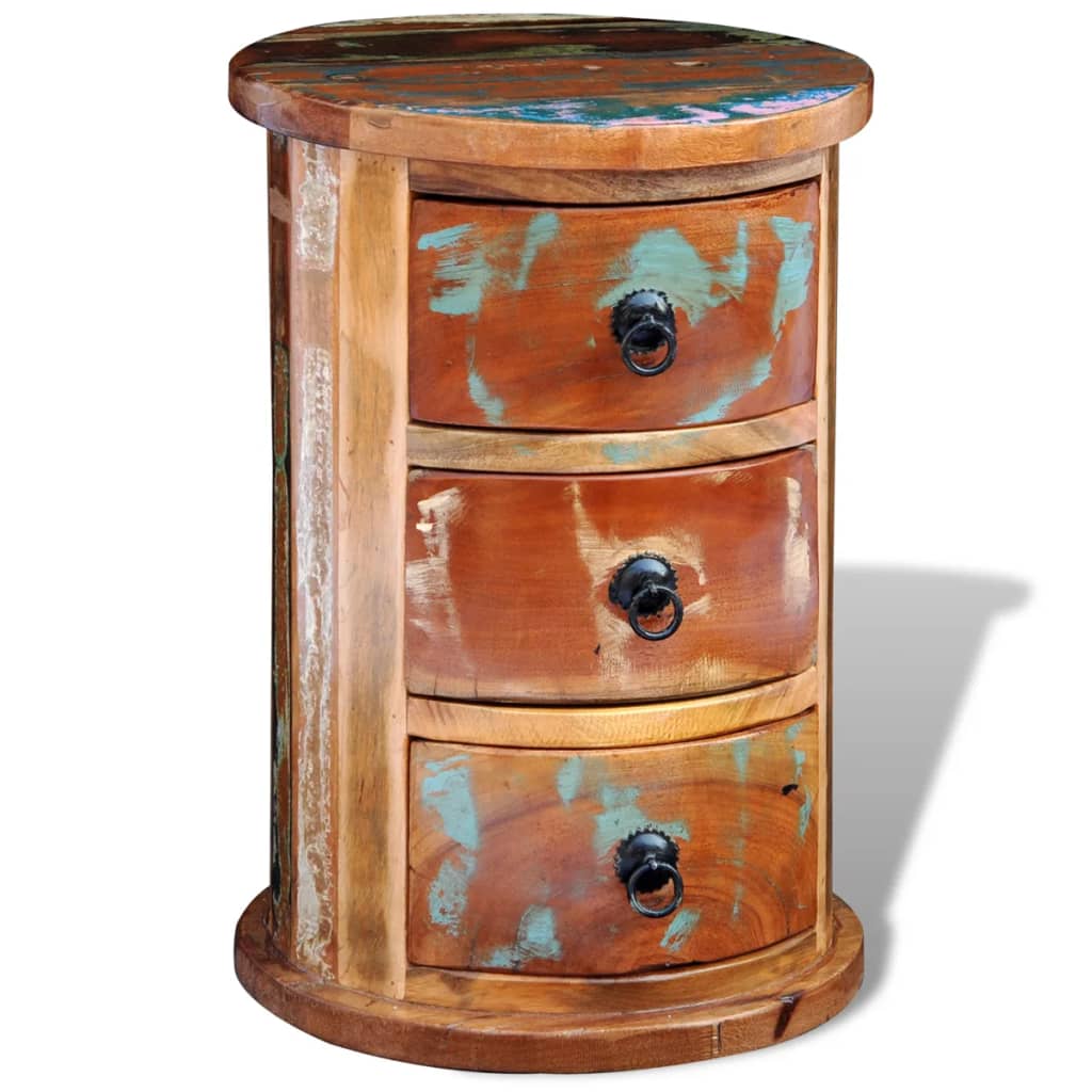 Armoire avec 3 tiroirs Bois de récupération massif - XIOS