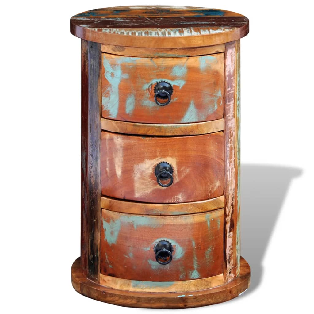 Armoire avec 3 tiroirs Bois de récupération massif - XIOS