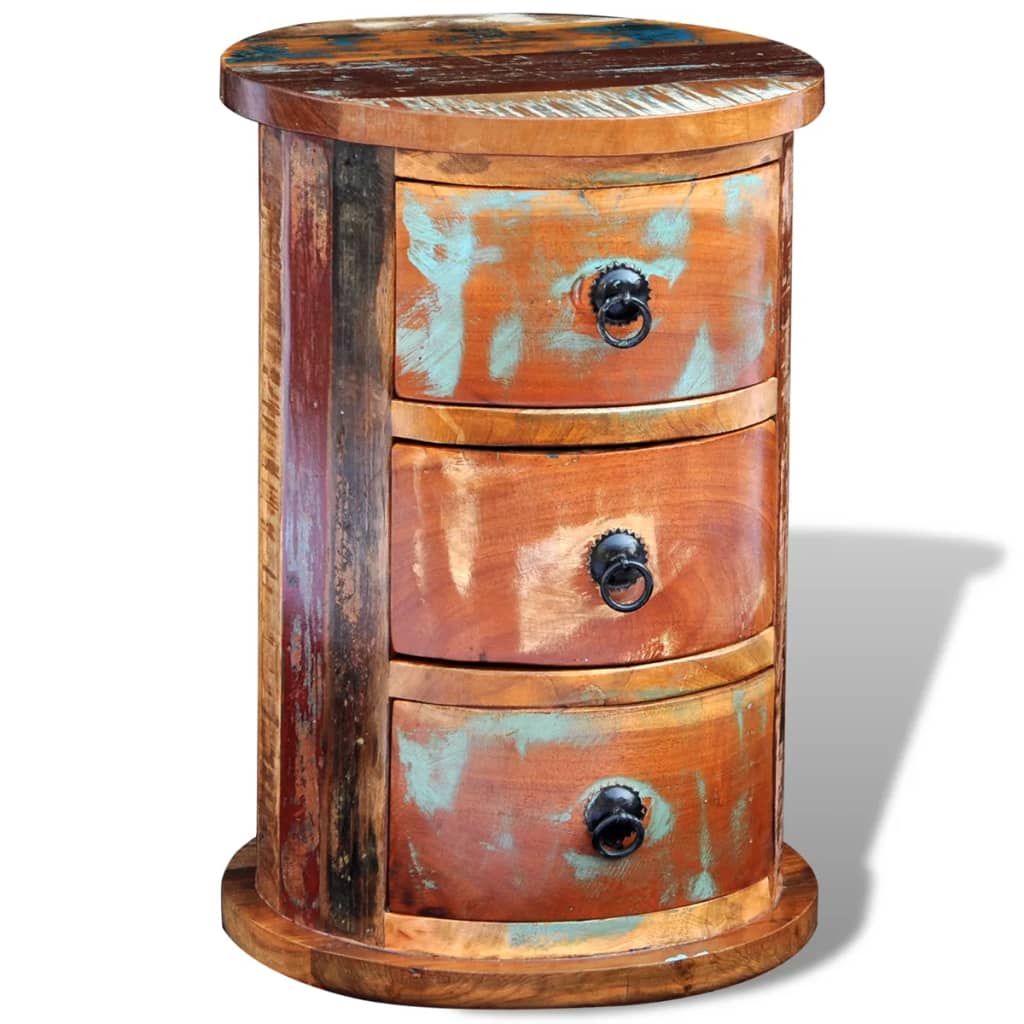 Armoire avec 3 tiroirs Bois de récupération massif - XIOS