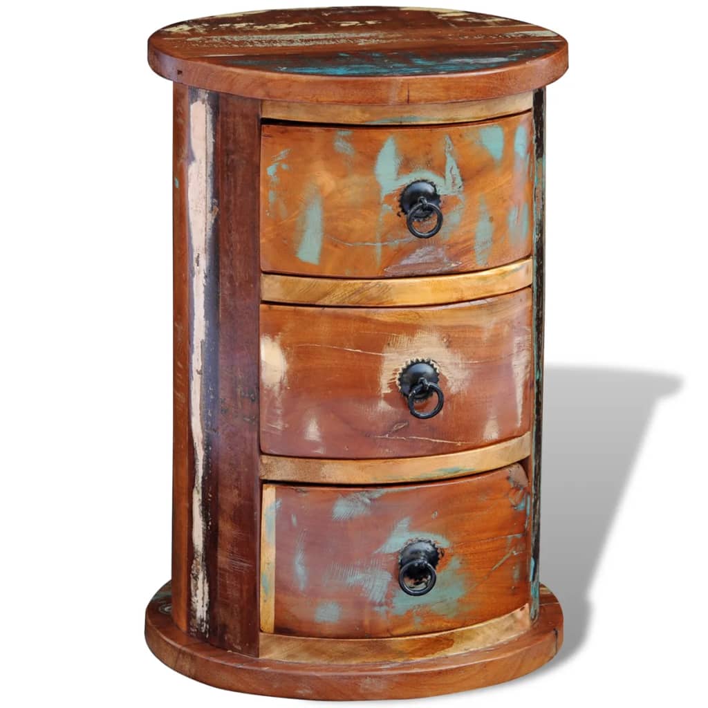 Armoire avec 3 tiroirs Bois de récupération massif - XIOS