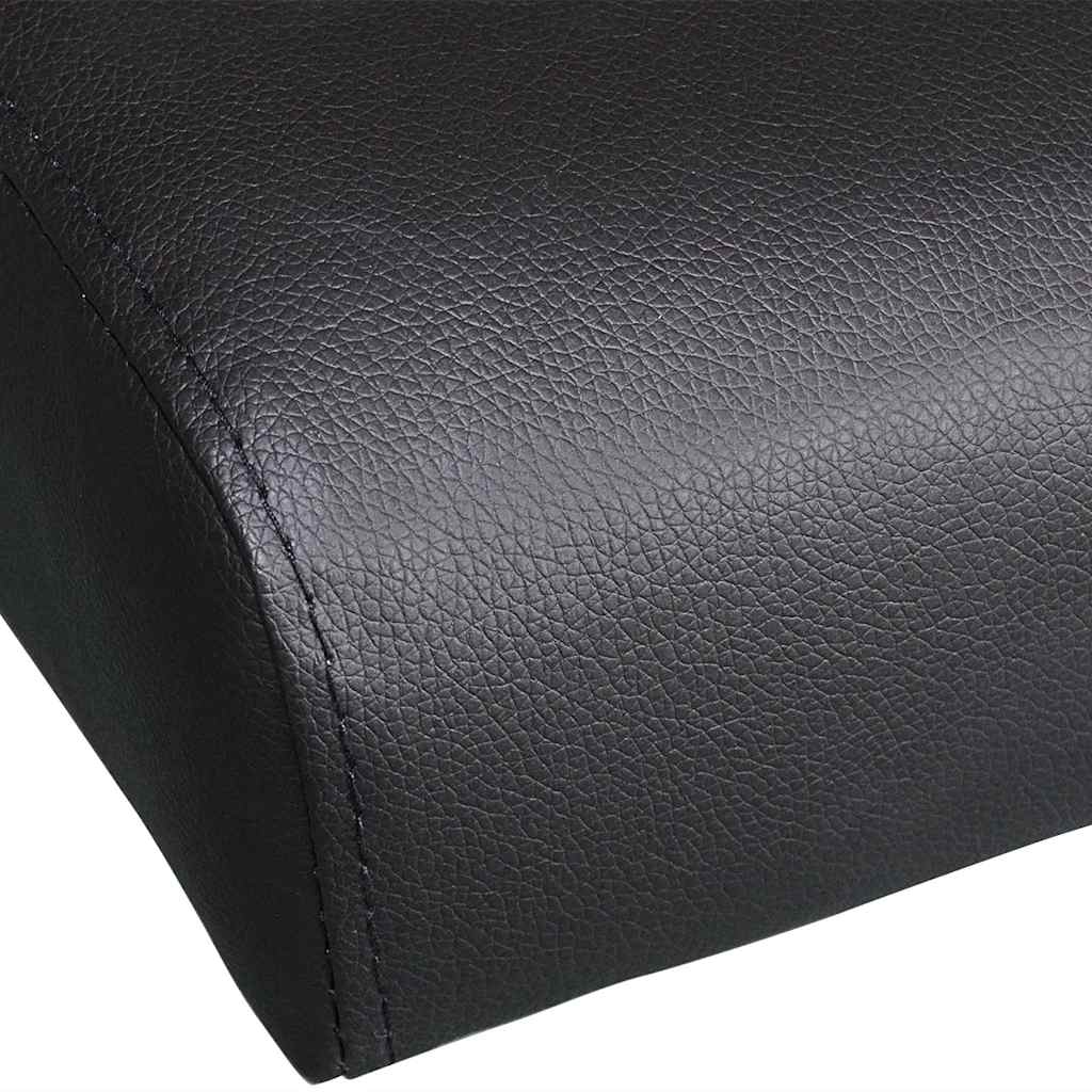 Canapé-lit réglable avec deux oreillers Similicuir Noir - XIOS