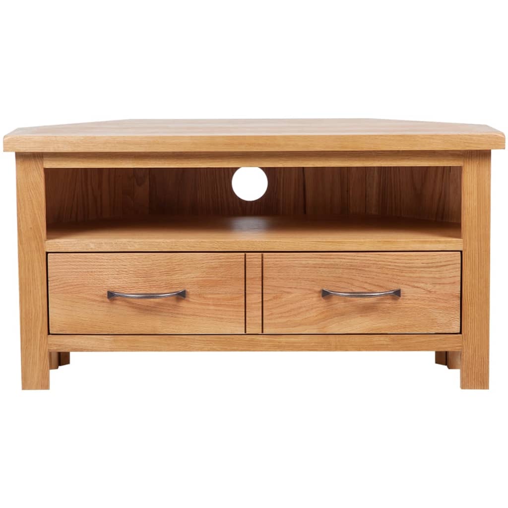 Meuble TV avec tiroir 88 x 42 x 46 cm Bois de chêne solide - XIOS