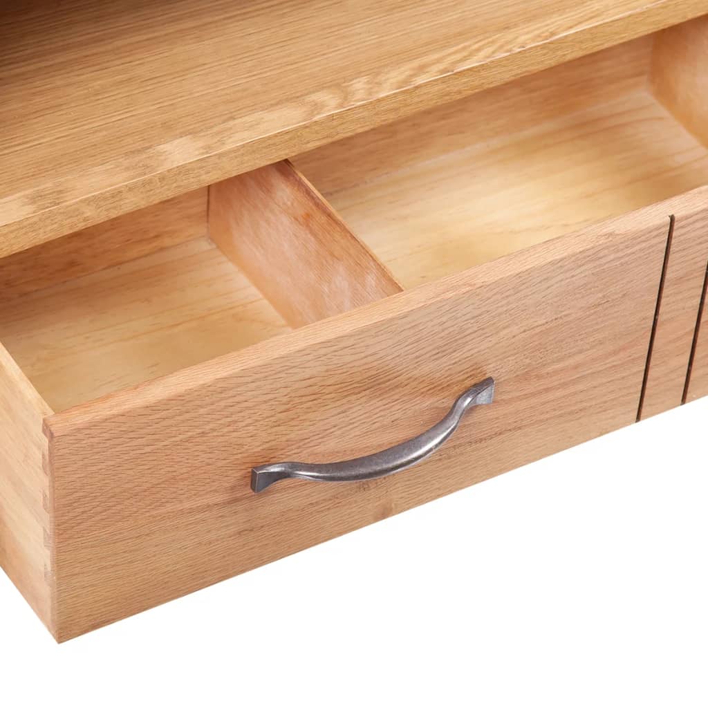 Meuble TV avec tiroir 88 x 42 x 46 cm Bois de chêne solide - XIOS