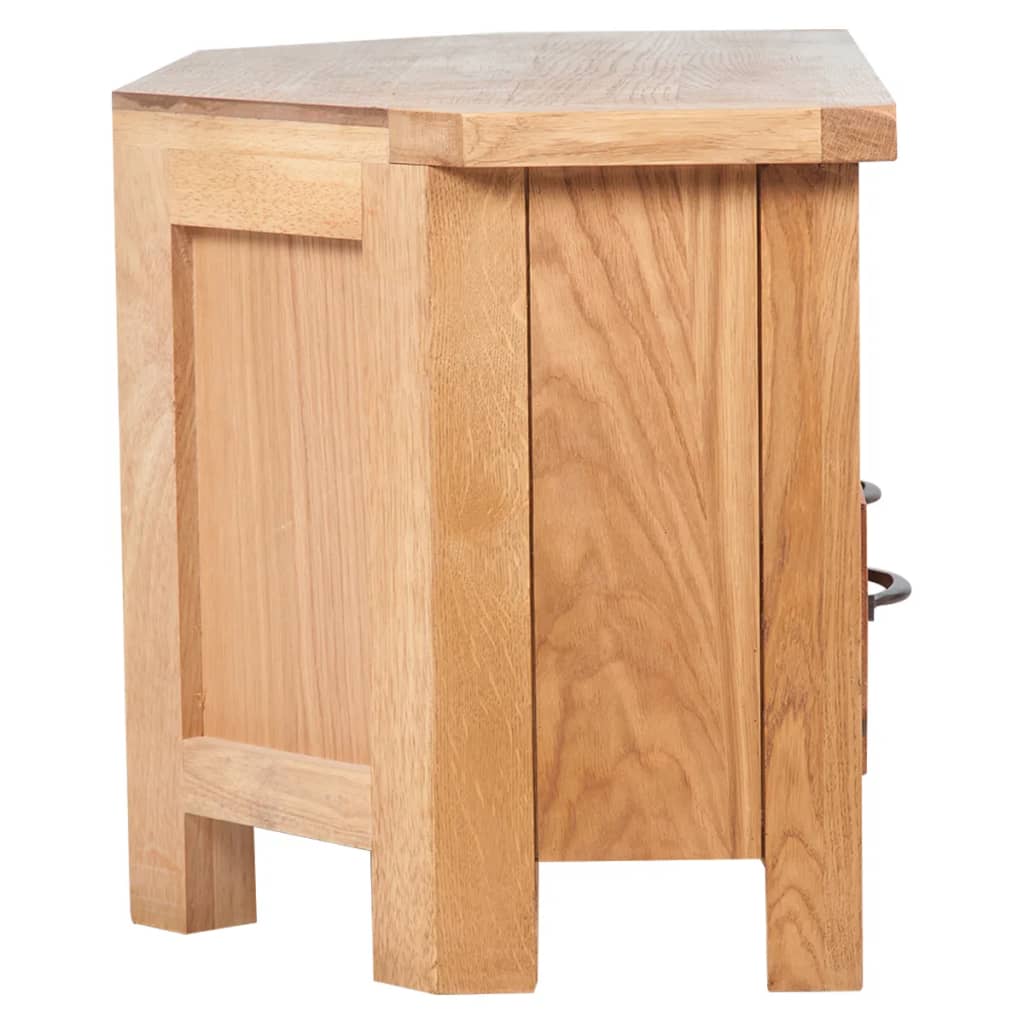 Meuble TV avec tiroir 88 x 42 x 46 cm Bois de chêne solide - XIOS