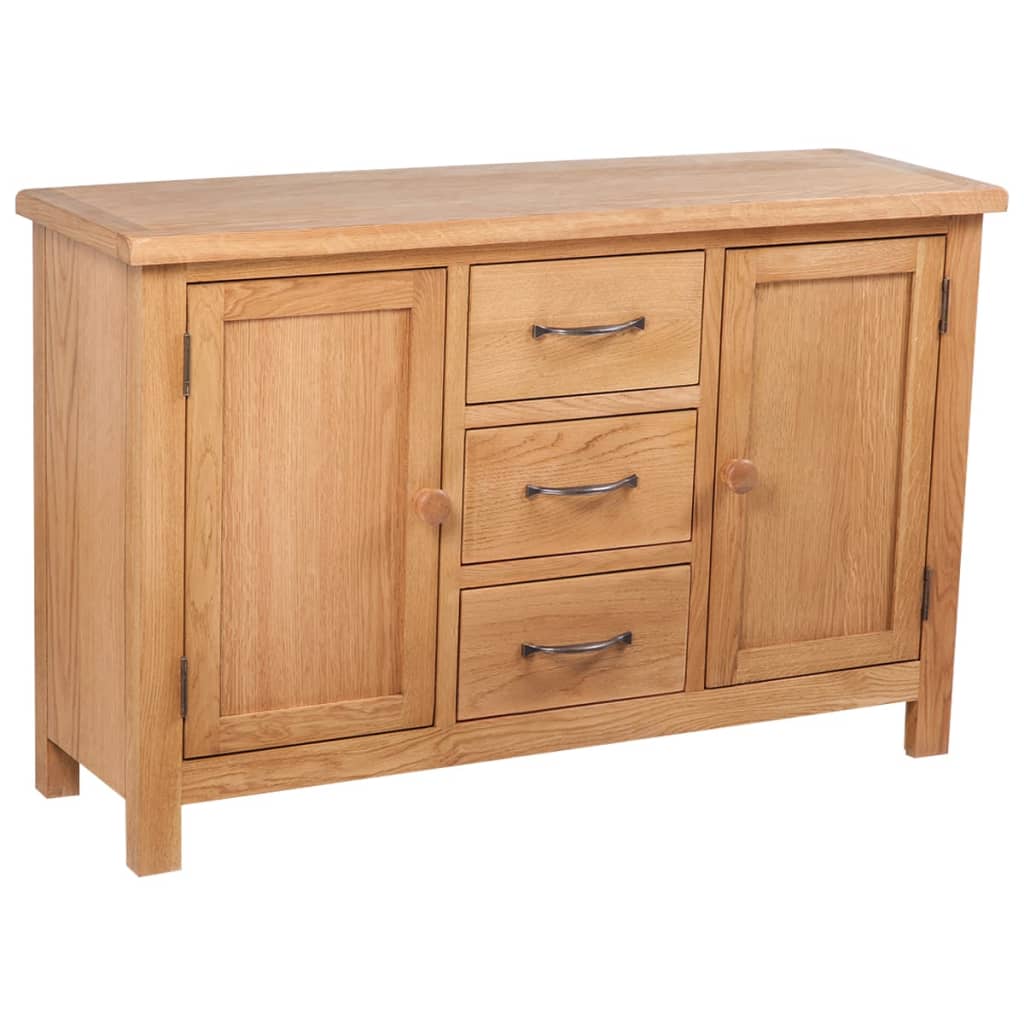 Buffet avec 3 tiroirs 110 x 33,5 x 70 cm Bois de chêne massif - XIOS