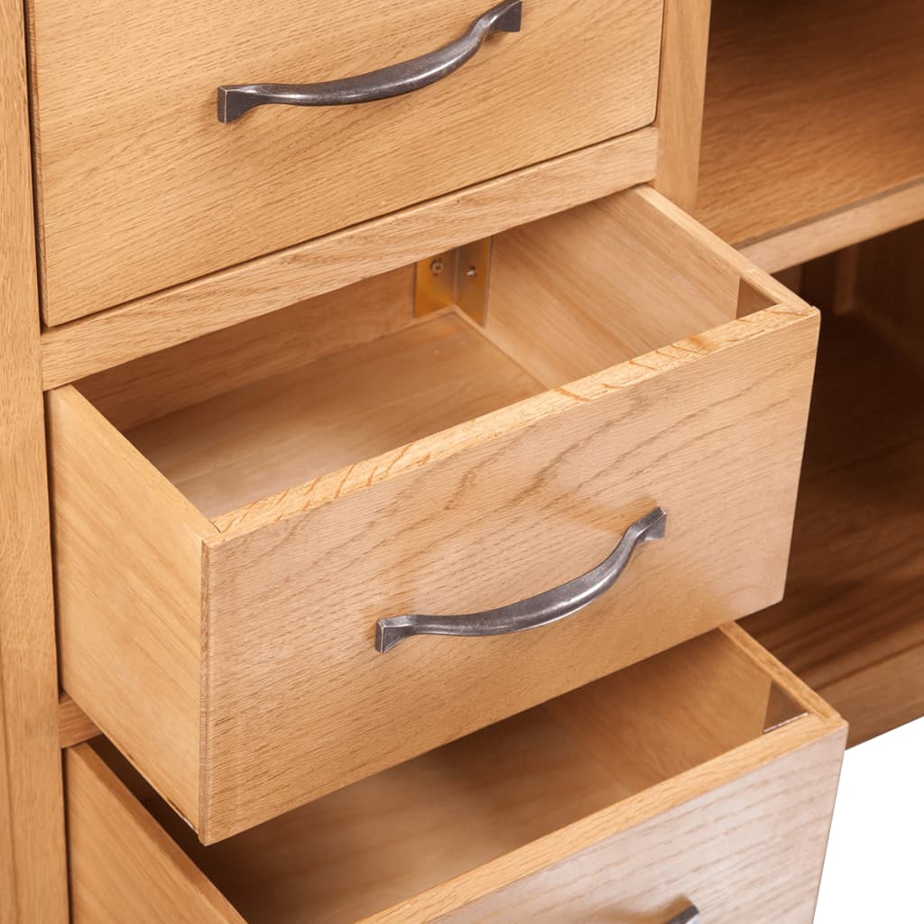 Buffet avec 3 tiroirs 110 x 33,5 x 70 cm Bois de chêne massif - XIOS
