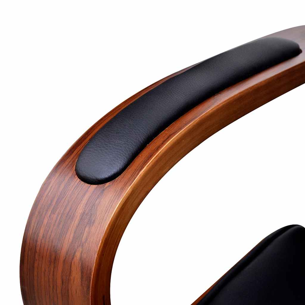 Chaise de bureau avec appuie-tête Bois cintré Similicuir - XIOS