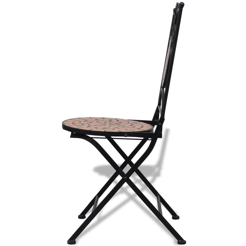 Ensemble de bistro 3 pcs Carreaux céramiques Terre cuite