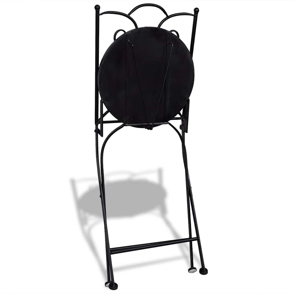 Ensemble de bistro 3 pcs Carreaux céramiques Bleu et blanc